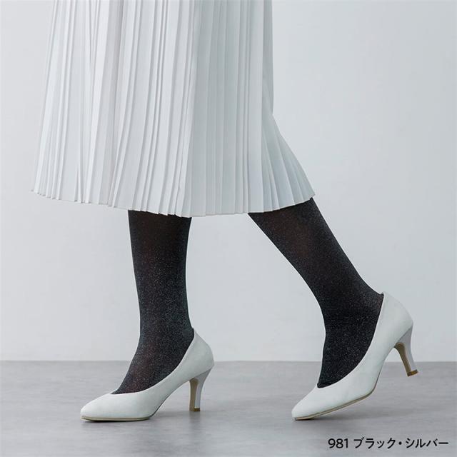 ストッキング レディース ラメ グリッター タイツ Atsugi COLORS アツギカラーズ M-L L-LL