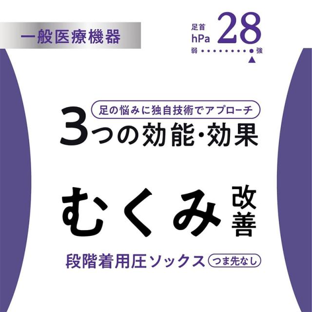アツギ メディカル Atsugi Medical 一般医療機器 着圧ソックス つま先なし 足首28hPa レディース 23-25cm