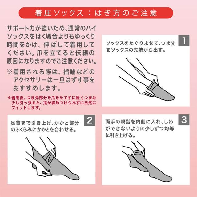 アツギ メディカル Atsugi Medical 着圧ソックス レディース ハイソックス 足首18hPa 23-25cm