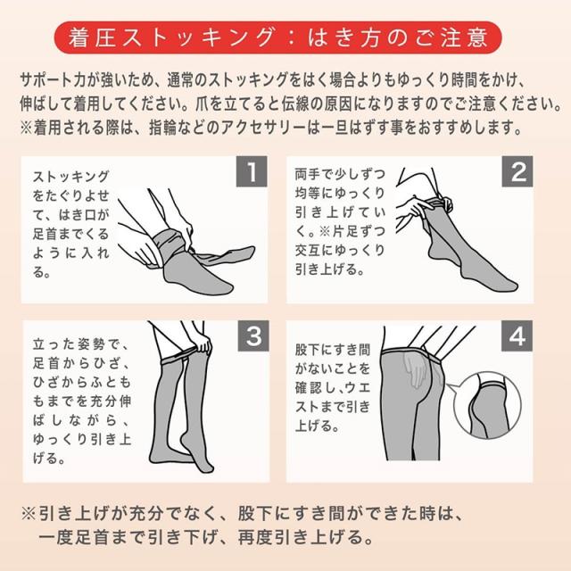 Atsugi Medical アツギ メディカル 着圧ストッキング レディース 足首18hPa 骨盤サポート M-L L-LL