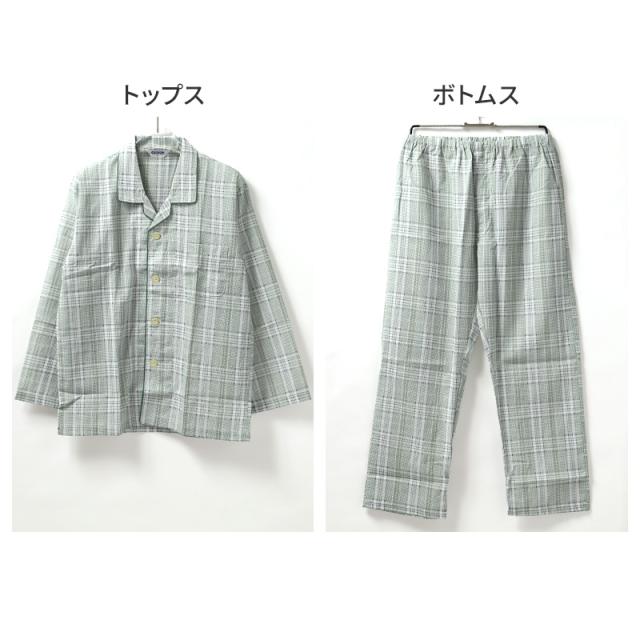 パジャマ メンズ 長袖 長パンツ 綿100 グンゼ S M L LL (送料無料)