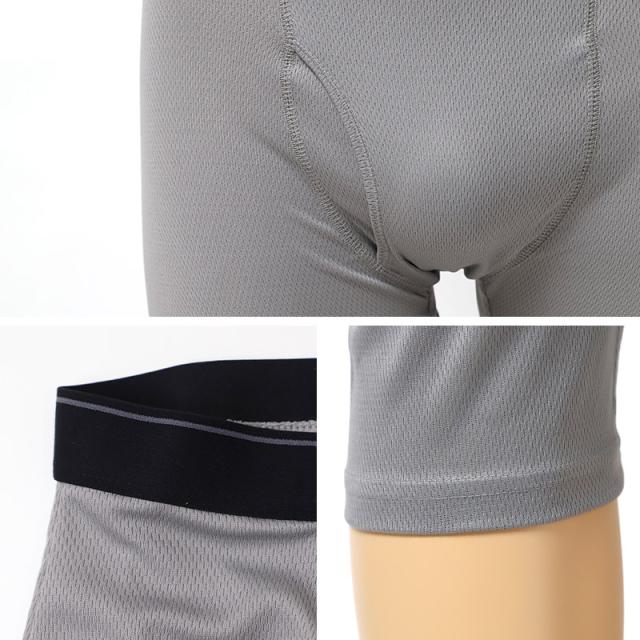 メンズ インナー 7分丈 ロングパンツ ハニカムメッシュ 吸汗速乾 通気性 ストレッチ 前開き アウトゴム 下着 ズボン下