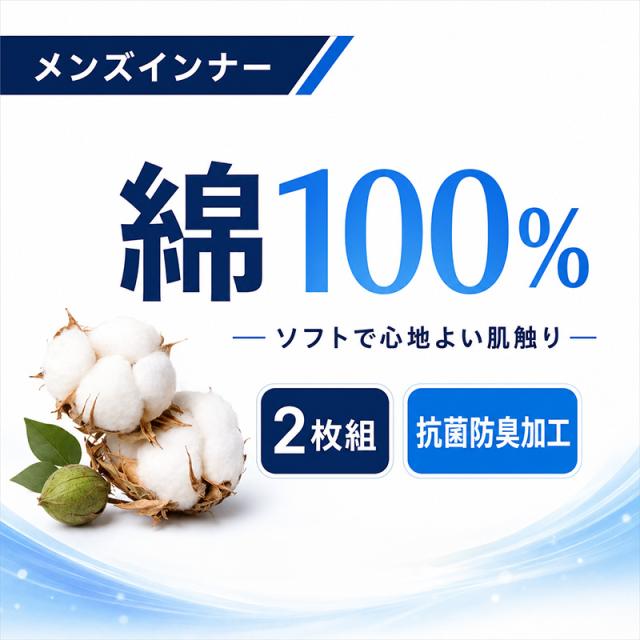 メンズ インナー ランニング 綿100％ 抗菌防臭 2枚組 薄手 CARON キャロン M L LL