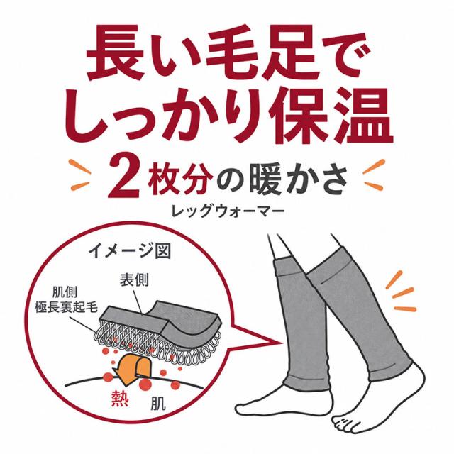 レッグウォーマー レディース グンゼ 極厚 裏起毛 パイル 保温 フリーサイズ