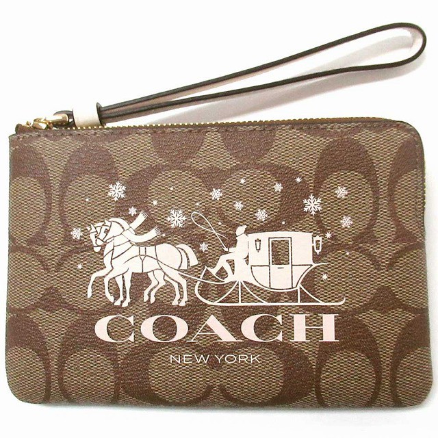 新品☆COACH キーケース メンズ カーキ シグネチャー レザー キー