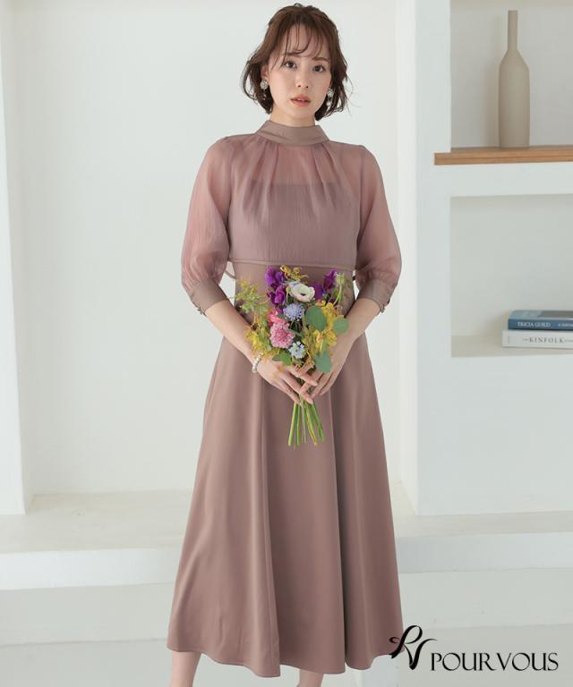 754231522 体型カバー フォーマルドレス ワンピース 結婚式 大きい