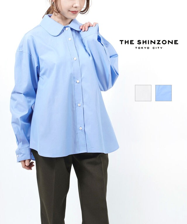 ザ シンゾーン シャツ ブラウス ROUND COLLAR BLOUSE THE SHINZONE