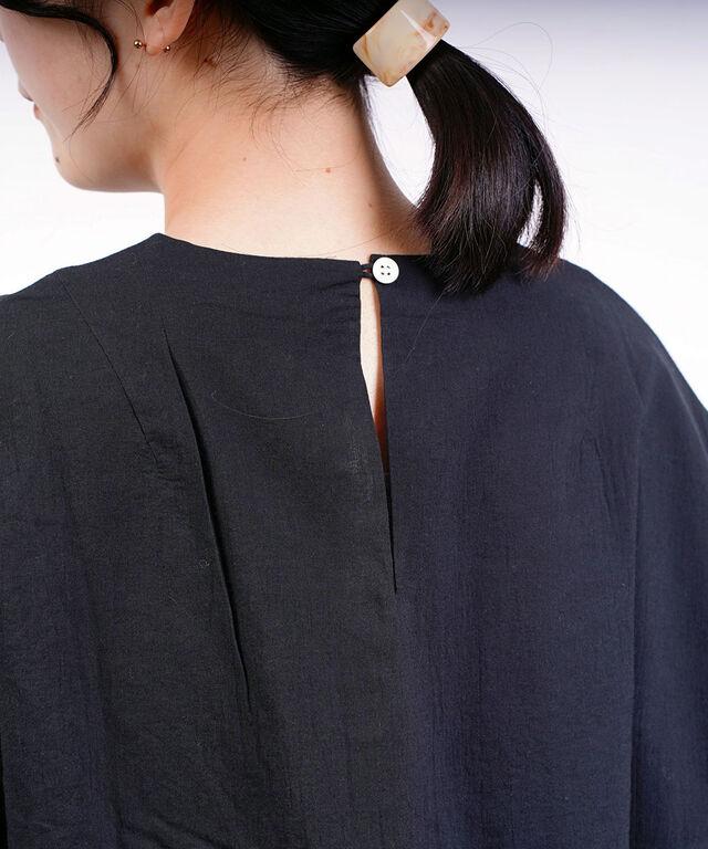 フレンチブル Cion コットン シースルーシャーリングブラウス French