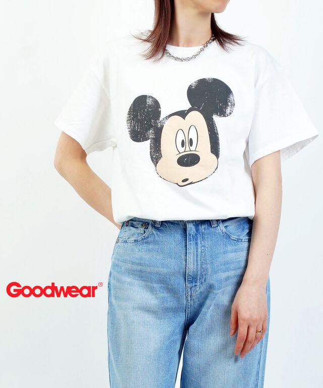 グッドウェア ミッキーヴィンテージフォームプリントT GOODWEAR GDW-LCS-251303 国内正規品 2025春夏新作 メール便可能商品[M便 5/5] グッドウェア ミッキーヴィンテージフォームプリントT GOODWEAR GDW