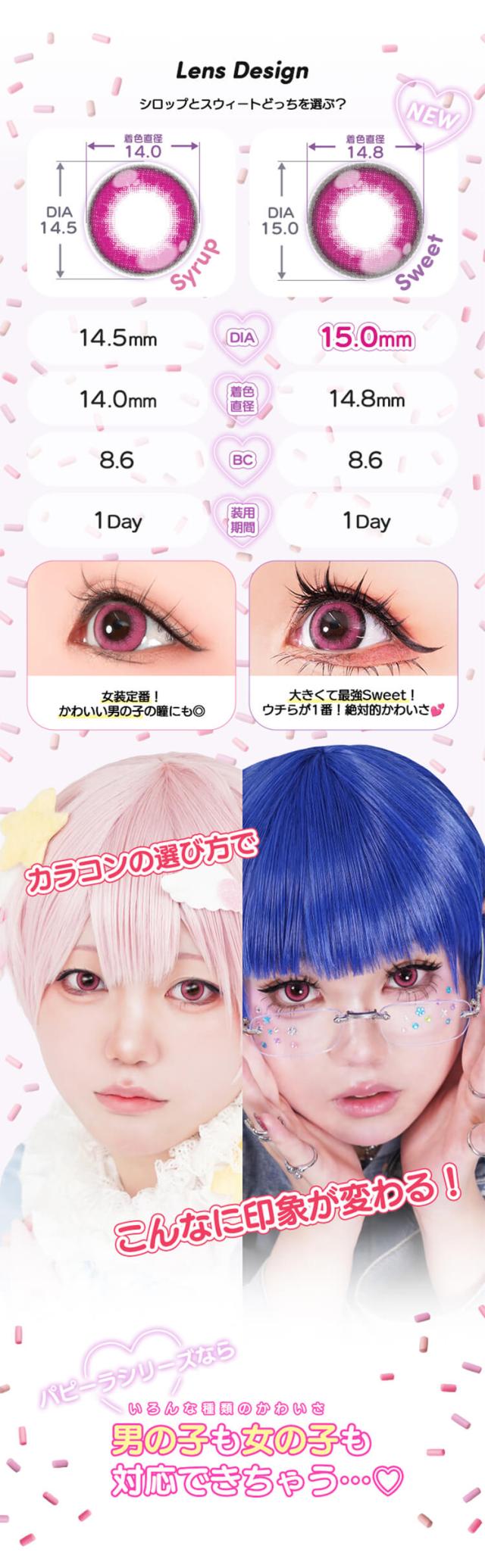 カラコン puppillaswt(パピーラワンデースウィート)