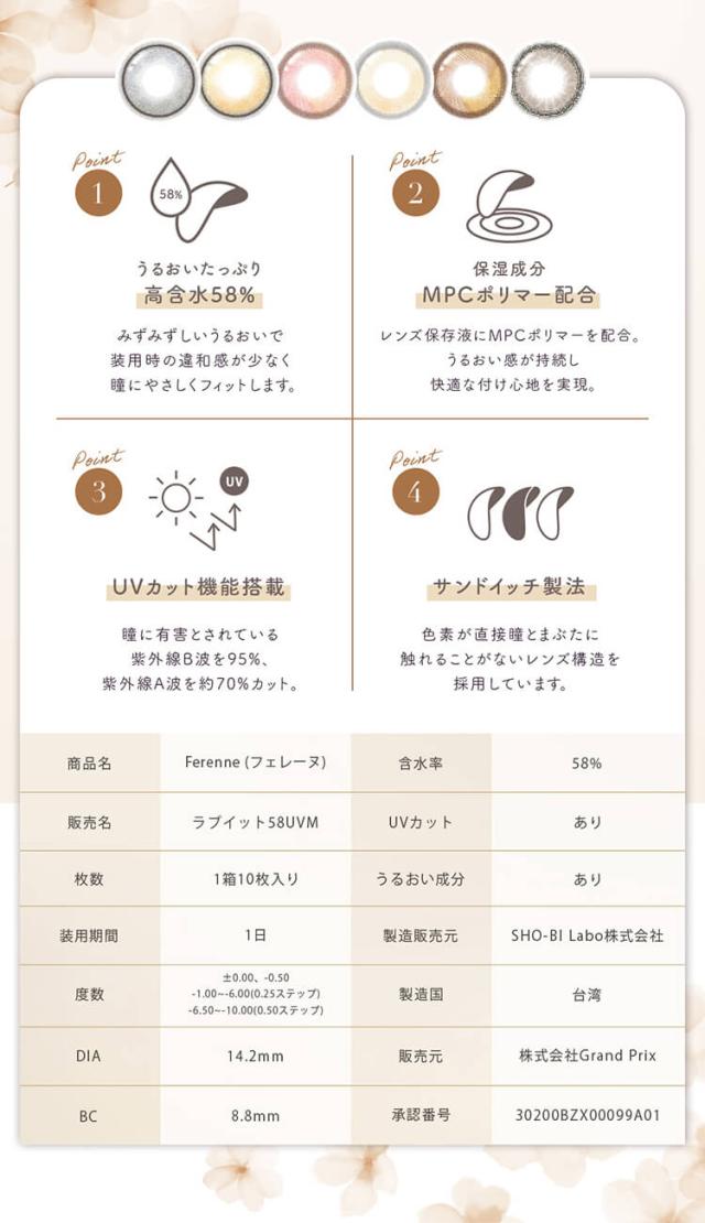 カラコン ferenne(フェレーヌ)