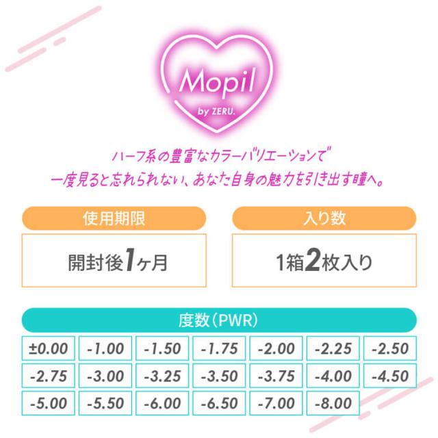 カラコン モピルbyゼルマンスリー