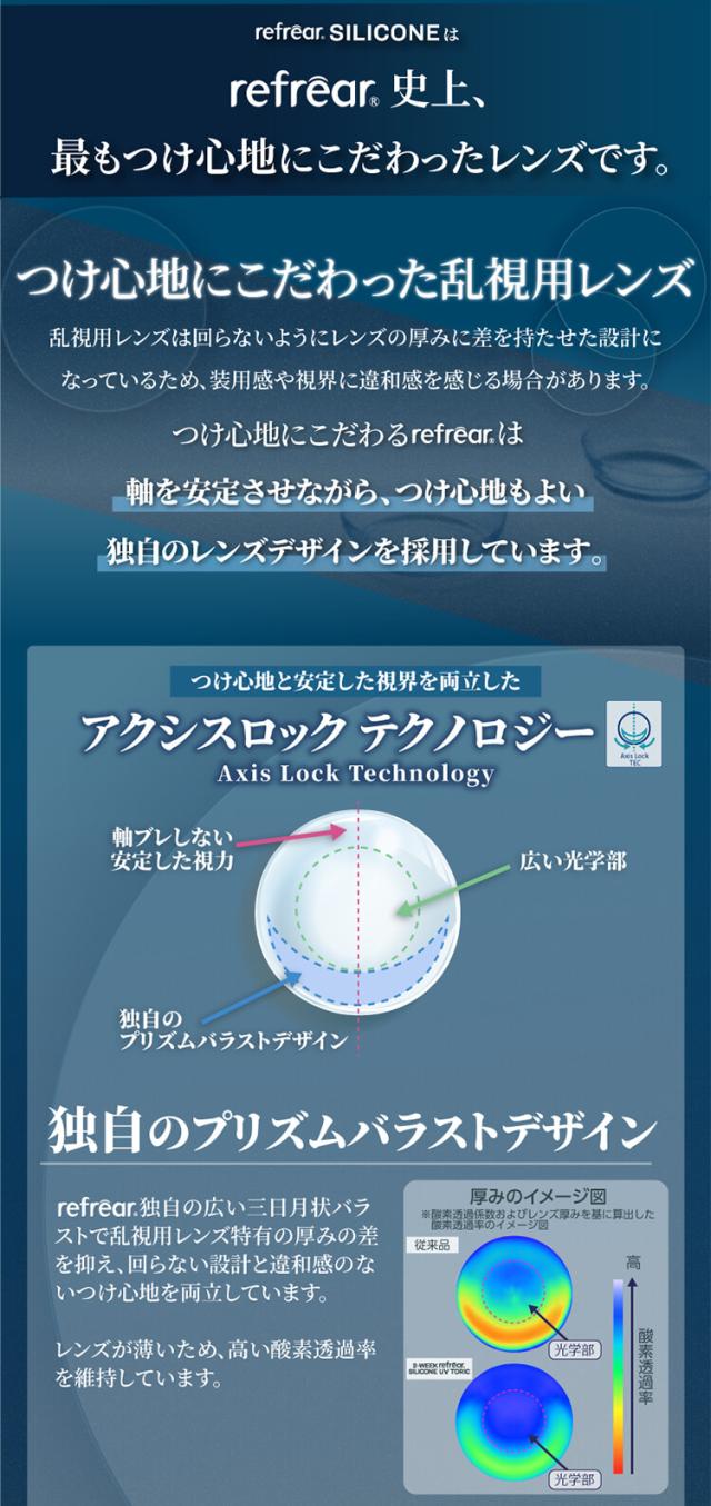 ツーウィークリフレア シリコーン トーリック クリアコンタクト