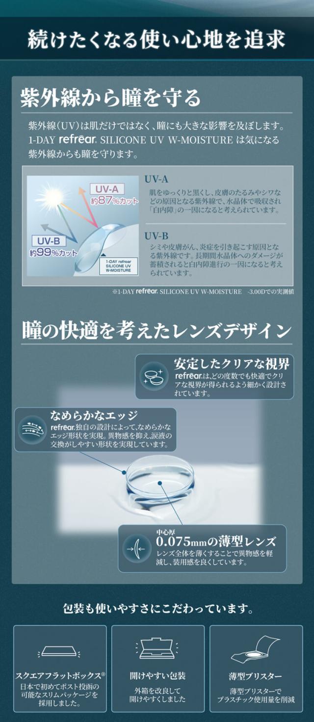 ツーウィークリフレア シリコーンUV クリアコンタクト