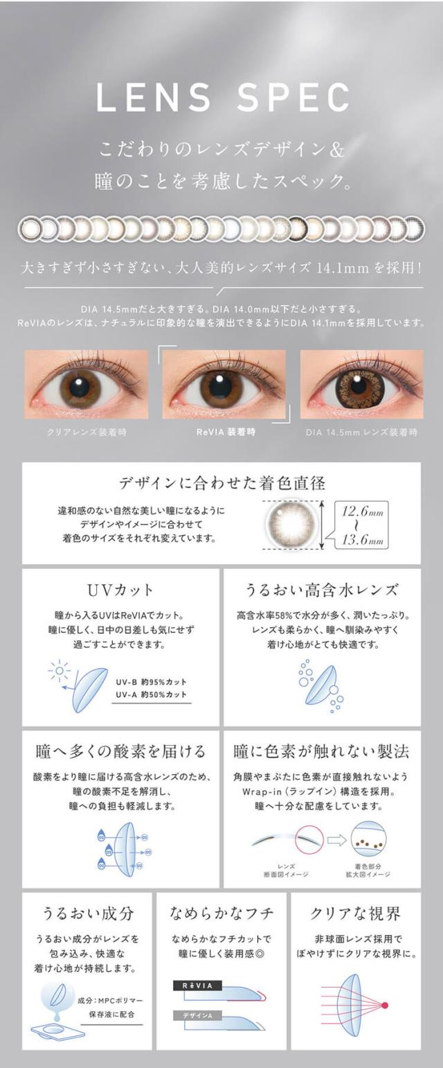 カラコン Revia 1day COLOR(レヴィアワンデーカラー)