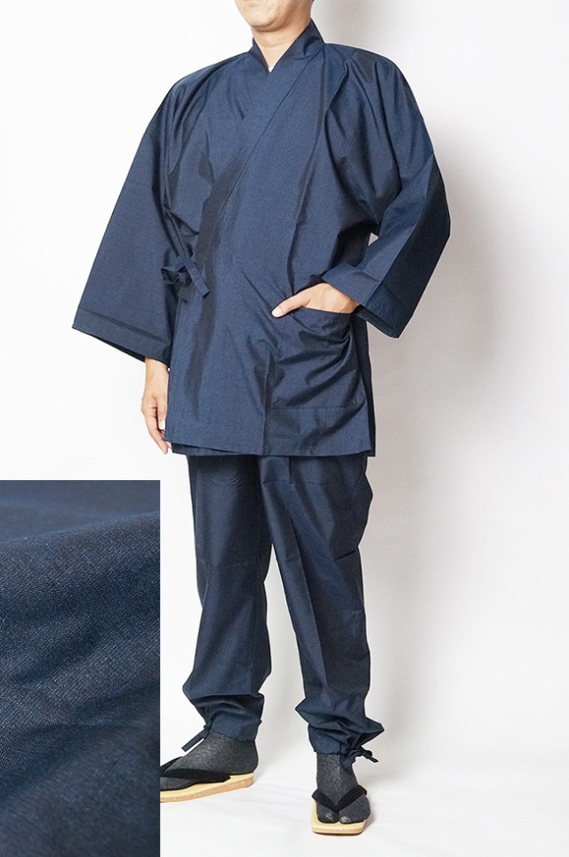 作務衣 日本製 メンズ 高級 正絹紬作務衣-絹100% M/L/LL 8001 父の日 ギフト ファッション f_fashionの通販はau