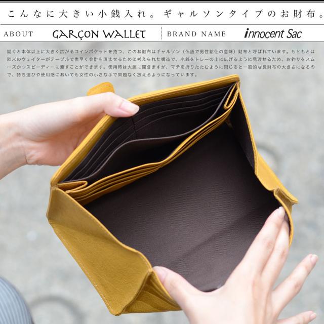 こんなに大きい小銭入れ。ギャルソンタイプのお財布。