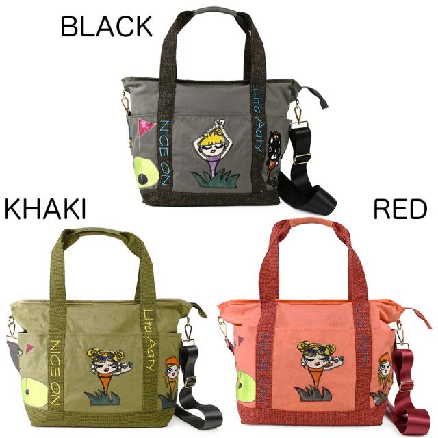 こちらの画像にはBLACK、KHAKI、REDが記載されています。