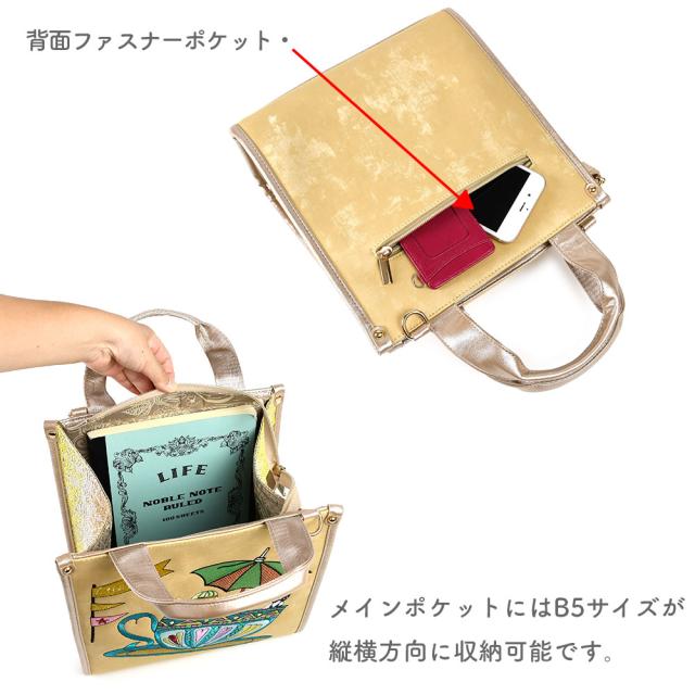 背面外側には1つのファスナーポケットがあります。