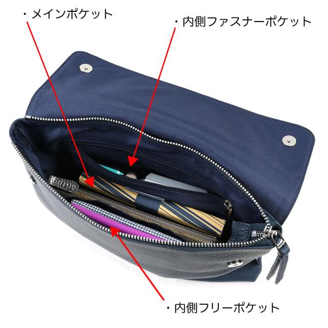 本体の大きさはB5サイズ相当ですが、メインポケットにB5サイズのノートを入れた場合、ファスナーは閉めることができなくなります。