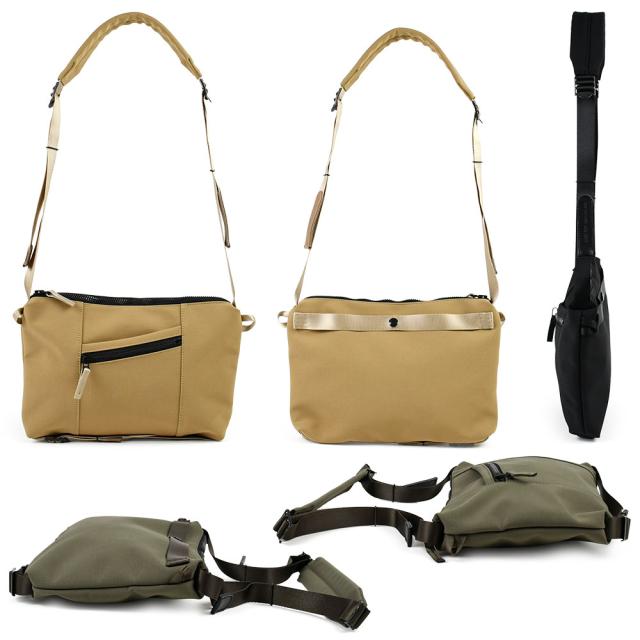 すっきりとした薄マチフォルムのサコッシュ ミニショルダーバッグです。