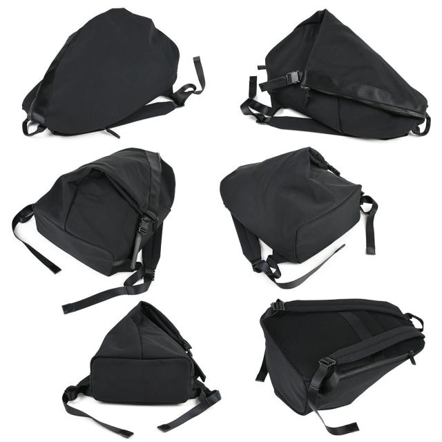 起毛感のある防水透湿生地とマットな金具パーツでモードな印象です。