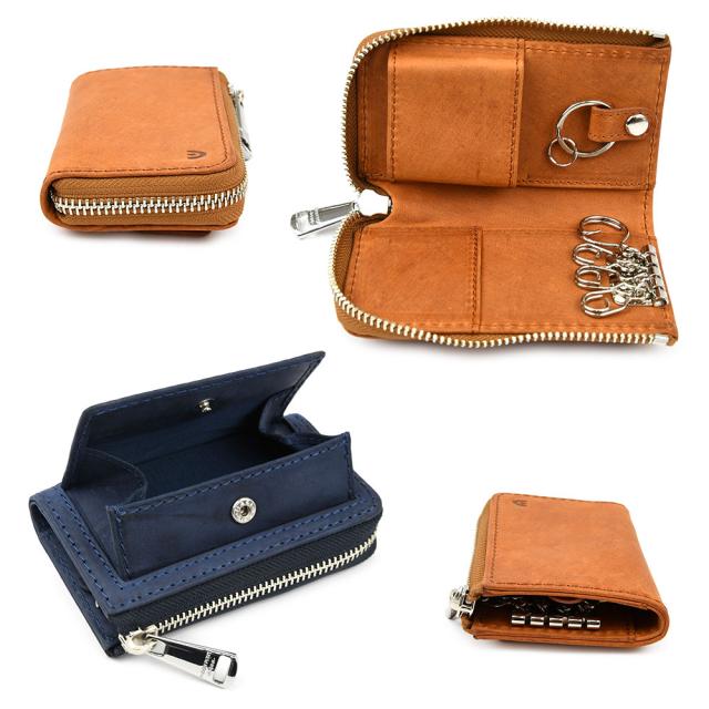 多機能なミニウォレットもついたキーケースです。