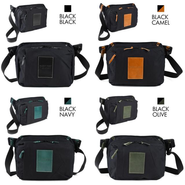 カラー 4色展開。BLACK-BLACK(ブラック-ブラック)、BLACK-CAMEL(ブラック-キャメル)、BLACK-NAVY(ブラック-ネイビー)、BLACK-OLIVE(ブラック-オリーブ)です。