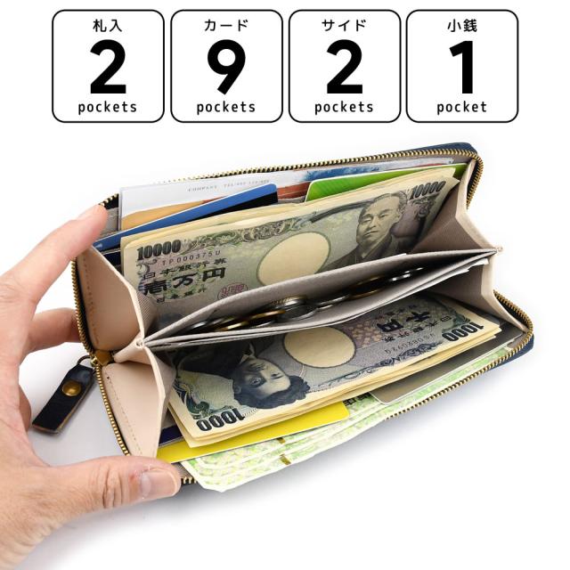 詳細 ポケットの数。札入れ2箇所。カードポケットが9箇所。サイドポケットが3箇所、オープンポケットが1箇所です。