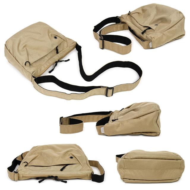 B5サイズ相当のコンパクトなサイズ感の船底型ショルダーバッグです。