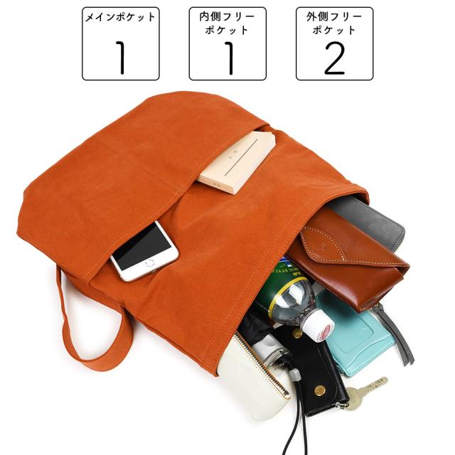 メインポケット×1、内側フリーポケット×1、フロントフリーポケット×2となっております。