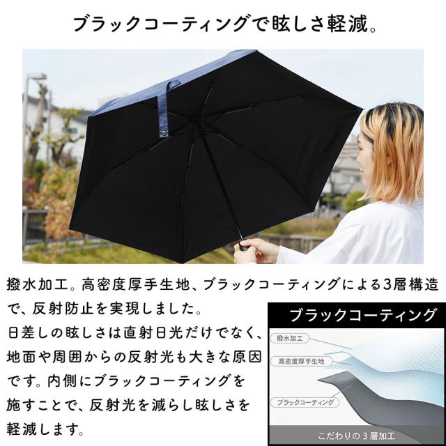 ブラックコーティングで眩しさ軽減。