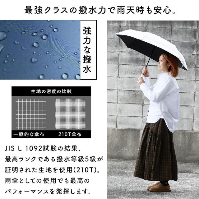 最強クラスの撥水力で雨天時も安心。