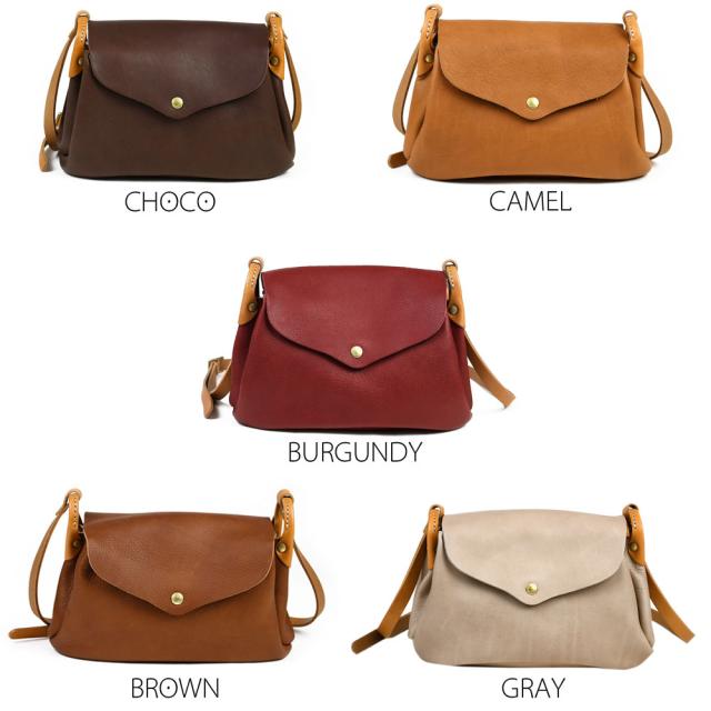 カラー カラーは8色展開。GREENグリーン緑色、MUSTARDマスタードカラシ色、NAVYネイビー紺色、CHOCOチョコこげ茶色、CAMELキャメル、BURGUNDYバーガンディ、BROWNブラウン茶色、GRAYグレー灰色です。