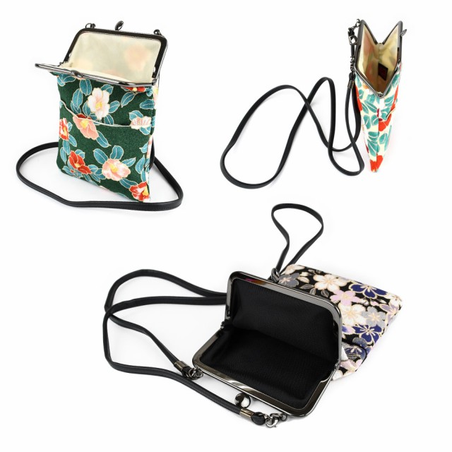 宅配便専用商品】スマホショルダー がま口 和柄 縦型 おしゃれ かわいい スリム がまぐち スマホポシェット 斜め掛け 和KOMONO 小紋工房  二越ちりめん 縮緬 日本製 和小物 和雑貨の通販はau PAY マーケット - おさいふやさん | au PAY マーケット－通販サイト