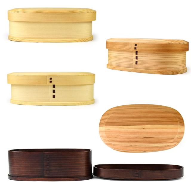 シンプルな小判形の1段曲げわっぱです。