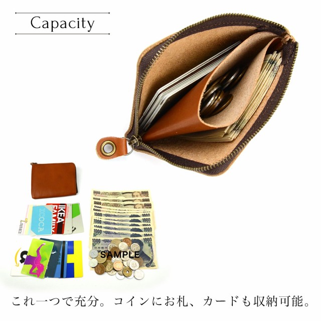 ミニ財布 L字ファスナー コンパクト 財布 レディース 日本製