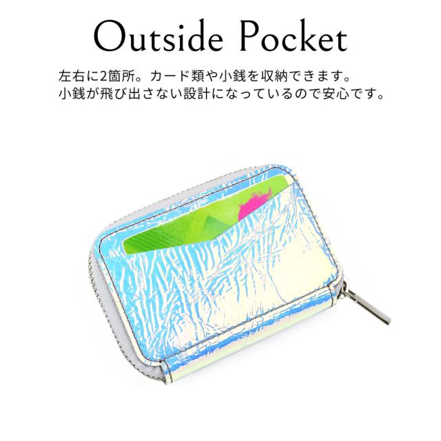 外側ポケット 外側にカードポケットが1箇所。ICカード等の収納に便利です。