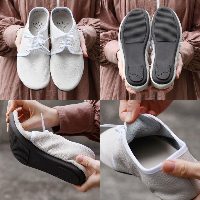 ハリ感がありつつも非常に柔らかな型押しシュリンクレザーを使用しています。