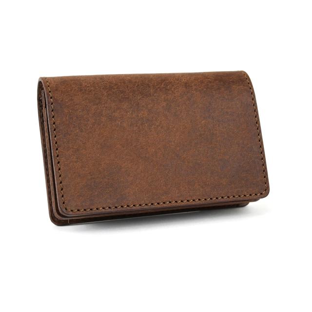 DARK BROWN ダークブラウン プエブロレザー バダラッシカルロ カードケース 名刺入れ