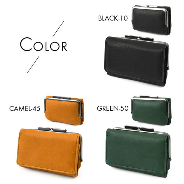 カラー 3色展開。 BLACK-10ブラック、CAMEL-45キャメル、GREEN-50グリーンです。