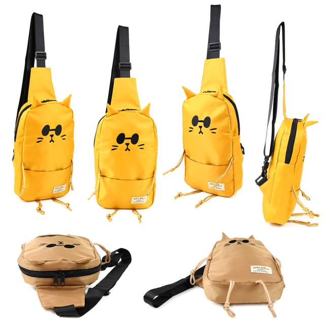 CAT BUDDYくんが刺繍された軽量な仕様となります。