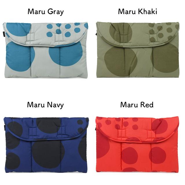 こちらの画像には、Maru Gray、Maru Khaki、Maru Navy、Maru Redが写っています。