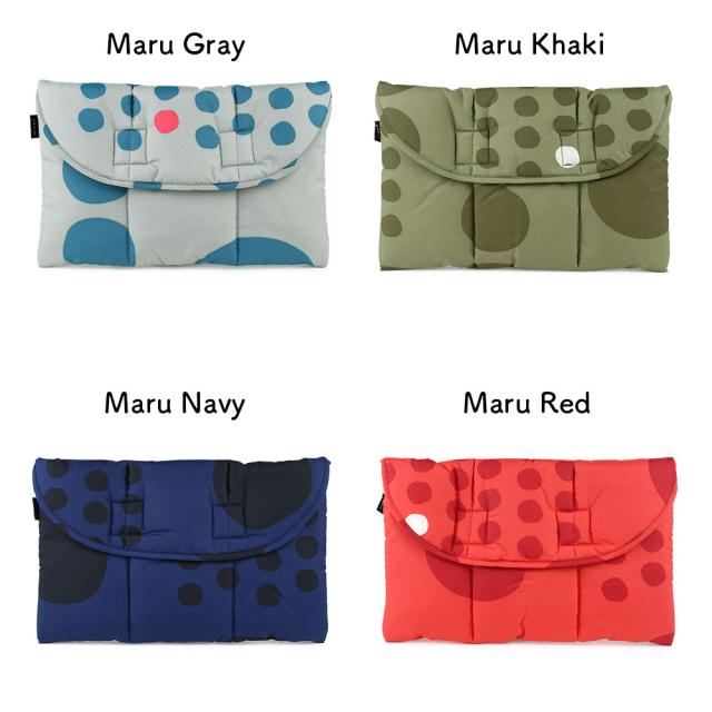 こちらの画像には、Maru Gray、Maru Khaki、Maru Navy、Maru Redが写っています。