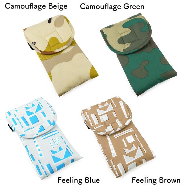 こちらの画像には、Camouflage Beige、Camouflage Green、Feeling Blue、Feeling Brownが写っています。