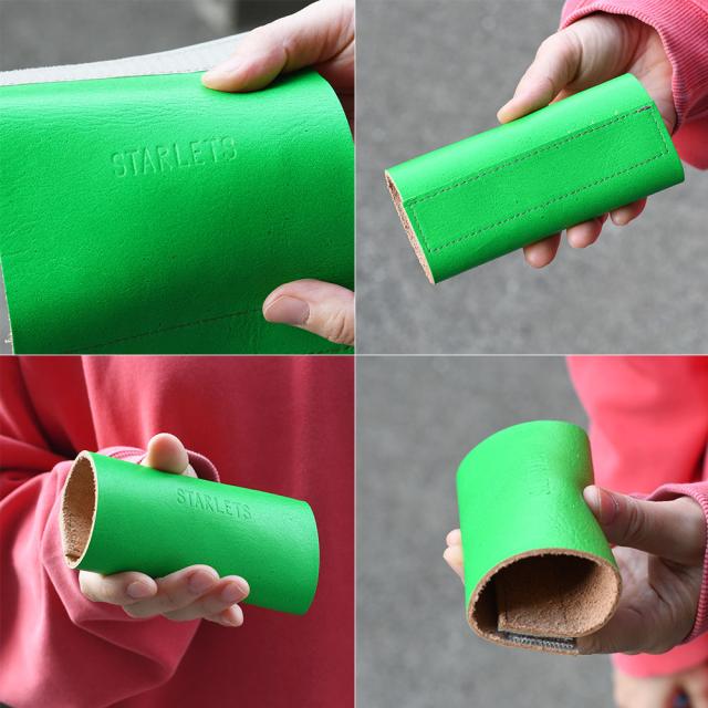 持ち手部分にはブランドロゴが素押しされています。