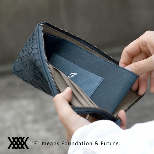 長財布 L字ファスナー メッシュ 編み込み Arukan F kasane 日本製 レディース 本革 財布 レザー アルカン 馬革 イントレチャート  姫路レザー スリム L字 YKKファスナー 薄い財布 薄型財布 本革財布 送料無料 ブラウン ブラック ネイビー 春財布の通販はau PAY 