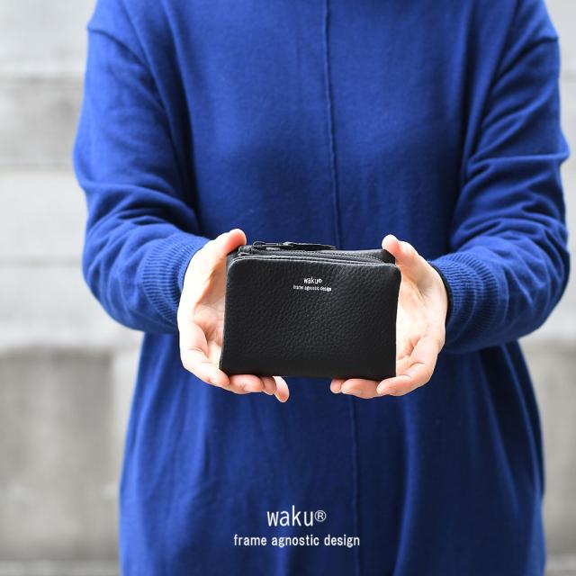 WAKU ワク 縦型 二つ折り ミニ財布 WKW-0011