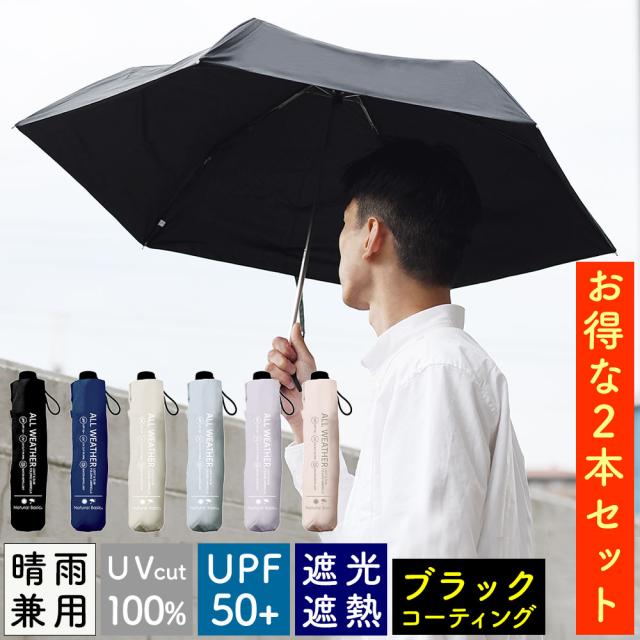 55cmブラックコーティングオールウェザー折り畳み傘