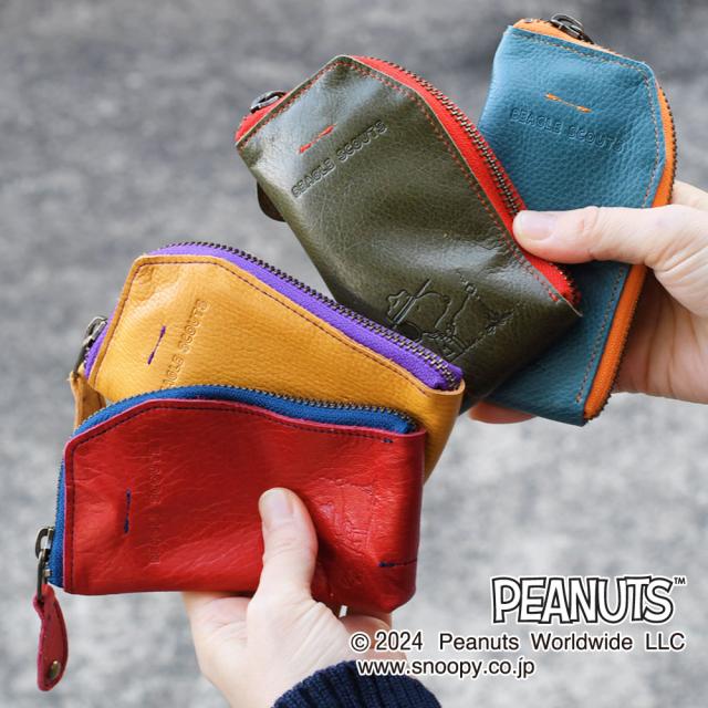 PEANUTS ピーナッツ ヴィンテージピーナッツ SNOOPY スヌーピー BEAGLE SCOUTS ビーグル・スカウト L字ファスナーキーケース
